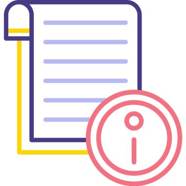 belge simgesi vektör illüstrasyonu