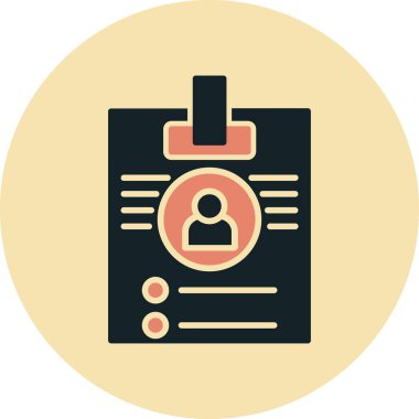 Kimlik kartı. Basit resimleme