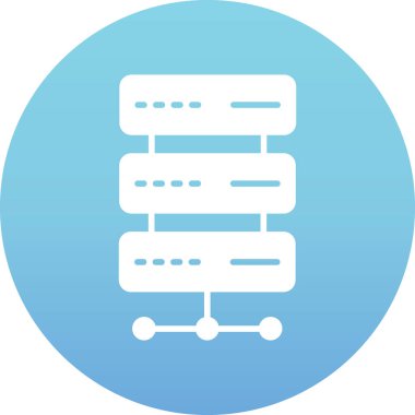 veri sunucusu. Web simgesi basit illüstrasyon