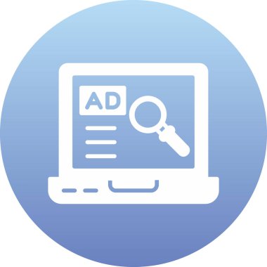 Reklam ikonu. Düz çizim. Web için pazarlama konsept vektör simgeleri