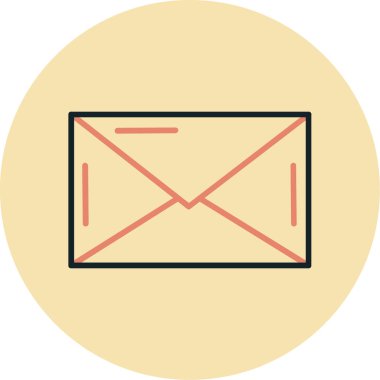 e- posta zarfı simgesi, vektör illüstrasyonu