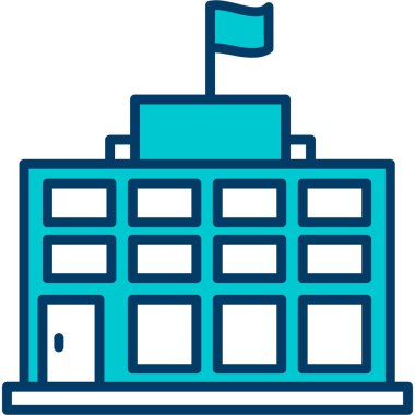 bina simgesi modern vektör illüstrasyonu