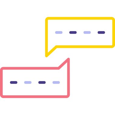 Konuşma baloncukları vektör simgesi tasarımı