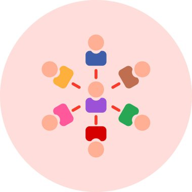 İnsanlar grup simgesi. düz dizayn