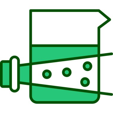 yeşil boya silindiri simgesi, taslak biçimi