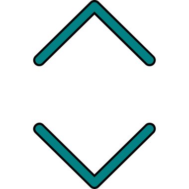 Modern ve ok ikonundan yoksun vektör illüstrasyonu