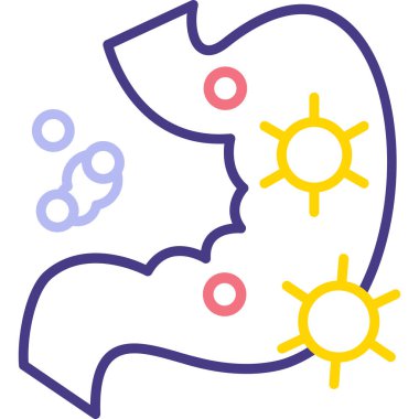 Mide Organı ikon vektör illüstrasyon tasarımı