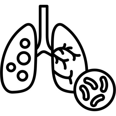 Ciğerler. Web simgesi basit tasarım
