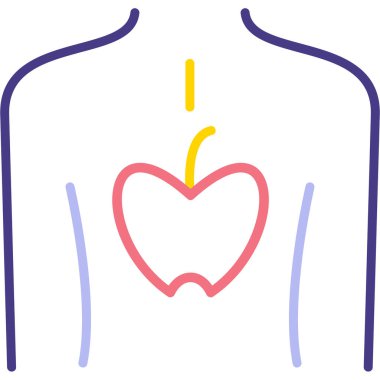 İnsan vücudu simgesi. İnsan vücut vektörü simgesinin ana hatlarını izole et