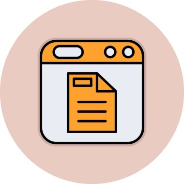 Belge. Web simgesi basit illüstrasyon