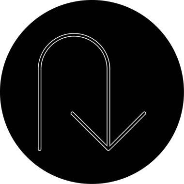 Eğilim biçimi izole edilmiş arkaplanda ok simgesi