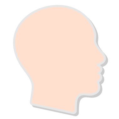 İnsan baş ikonu vektör illüstrasyon grafik tasarımı