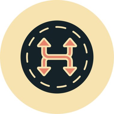 Yuvarlak işaretin vektör simgesi