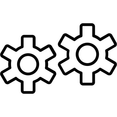 Gears'ı satırı vektör simgesi