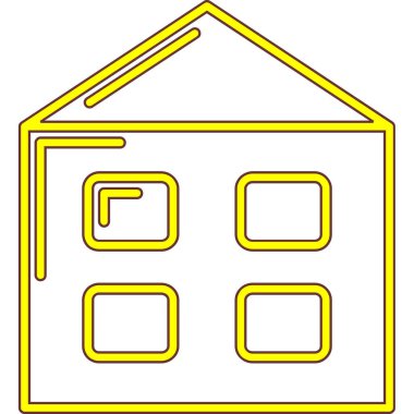 Bir ev simgesinin vektör illüstrasyonu