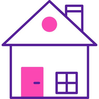 Ev. Web simgesi basit illüstrasyon