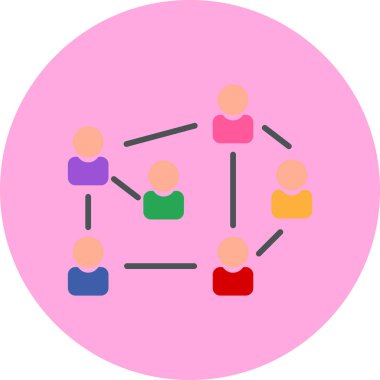 Sosyal ağ vektör simgesi