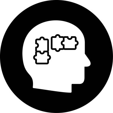 Beyin. Web simgesi basit tasarım