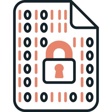 Kilitli veri depolama vektör simgesi.