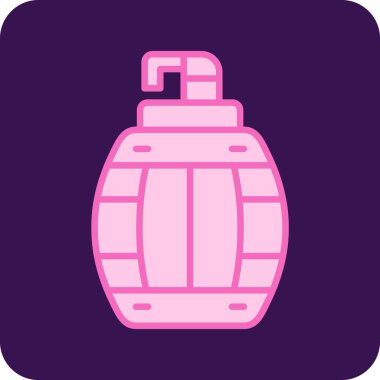 Bir varil simgesinin vektör illüstrasyonu