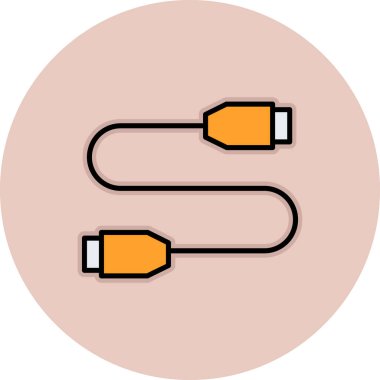 usb kablosunun vektör illüstrasyon simgesi