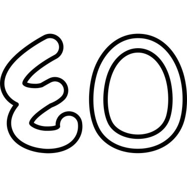 O karikatür harfinin vektör çizimi