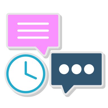 Konuşma baloncukları simgesi. Sohbet kabarcıkları işareti. düz dizayn.