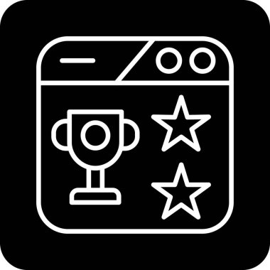 ödül kupa simgesi modaya uygun izole edilmiş arkaplan