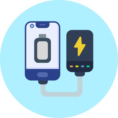 Pil simgesi vektör. Vektör çizim