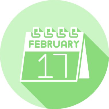 11 Şubat tarih simgesi, vektör illüstrasyonu