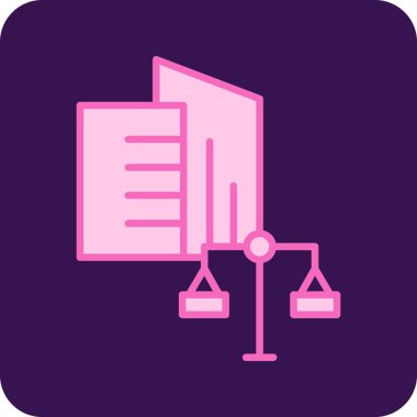 Hukuk simgesinin vektör illüstrasyonu