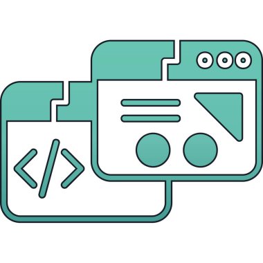 Taslak biçiminde kodlama yazılımı simgesi