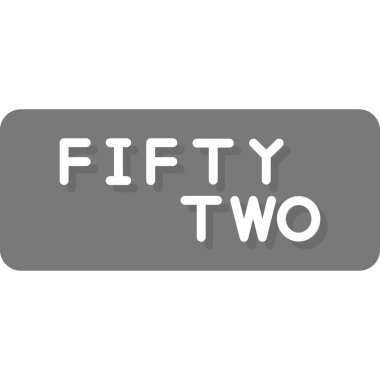 Gri kağıda iki numaralı metin etiketi