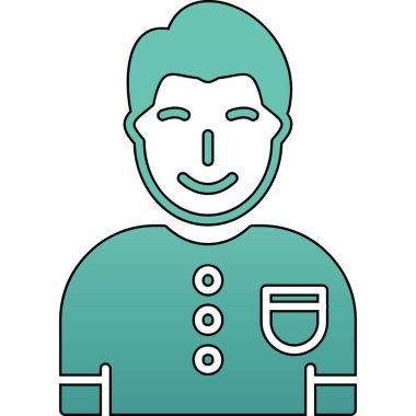 Adamım. Web simgesi basit illüstrasyon