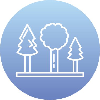 ağaçlar ikon vektör illüstrasyonu