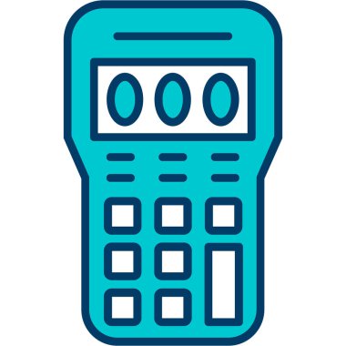 Hesap makinesi simgesi. Web için hesap makinesi vektör simgelerinin özet çizimi