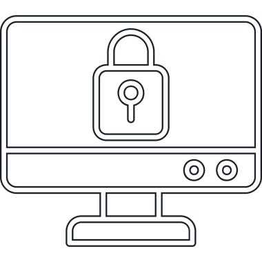 güvenlik simgesi vektör illüstrasyonu