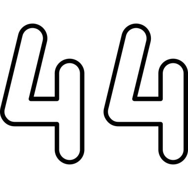 5 numara 3 satır ana hatları vektör çizimi tasarımı