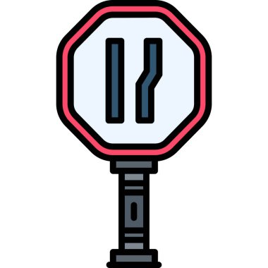 yol trafik ışığı simgesi renk ana hatları vektörü