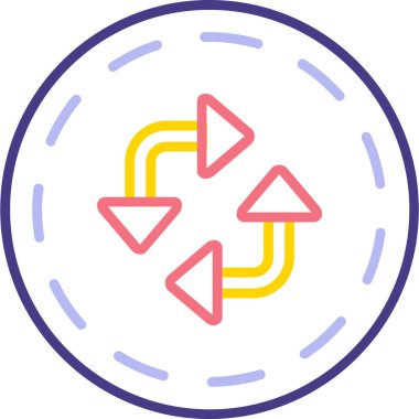 Bir harita simgesinin vektör illüstrasyonu