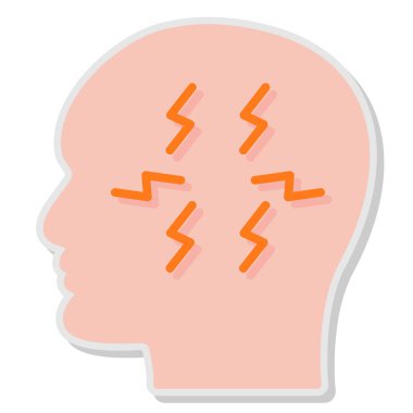 beyin ikonu vektör illüstrasyonu