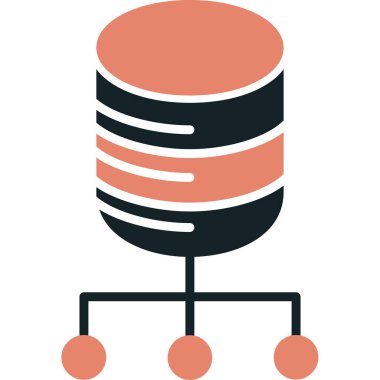 Modern ve renkli bir simgenin vektör çizimi