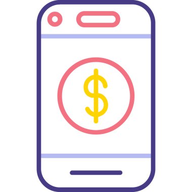 Cep telefonu. Web simgesi basit tasarım