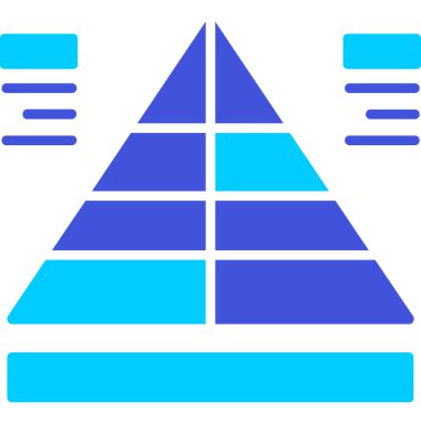 Piramit. Web simgesi basit illüstrasyon