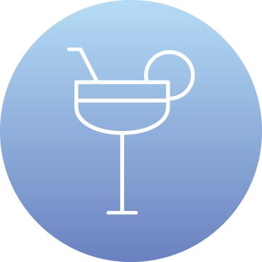 Kokteyl. Web simgesi basit illüstrasyon
