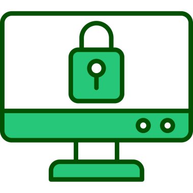 Asma kilit simgesi. vektör illüstrasyonu