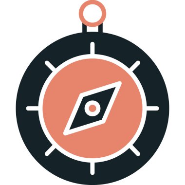 Pusula. Web simgesi basit illüstrasyon