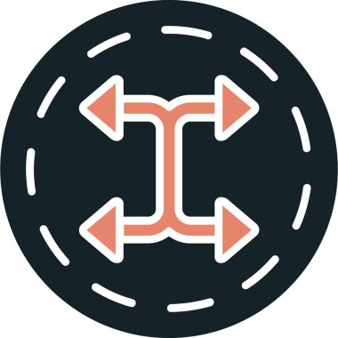 Yön yönü ok simgesi doldurulmuş - özet biçimi