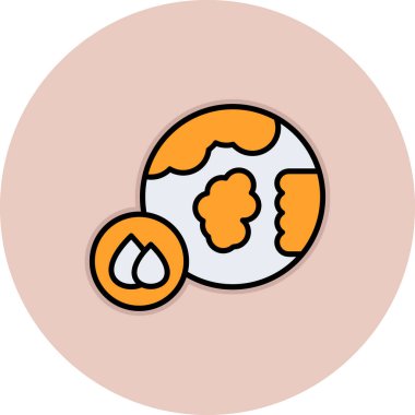 Güneş alan dünya, çizgi tarzı.