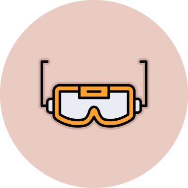 Gözlük simgesi, basit illüstrasyon